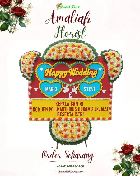 Papan Bunga Pernikahan Ngabul